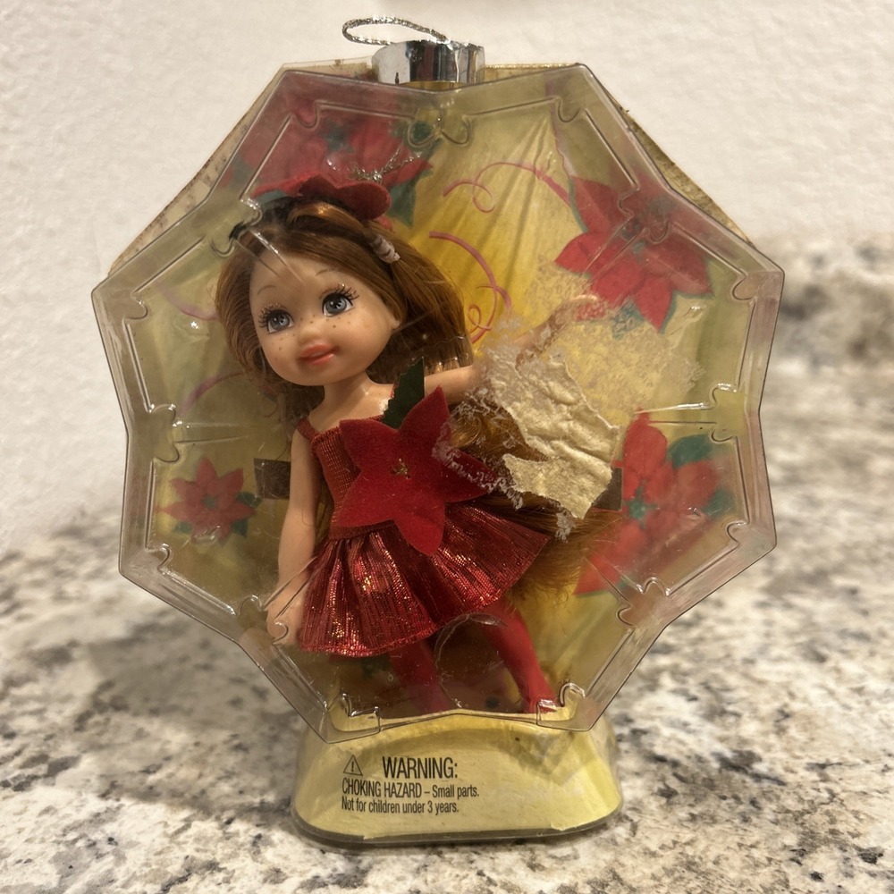 Barbie Kelly Happy Holidays Miranda‎ as Poinsettia Doll 2008 Mattel M3528 B4